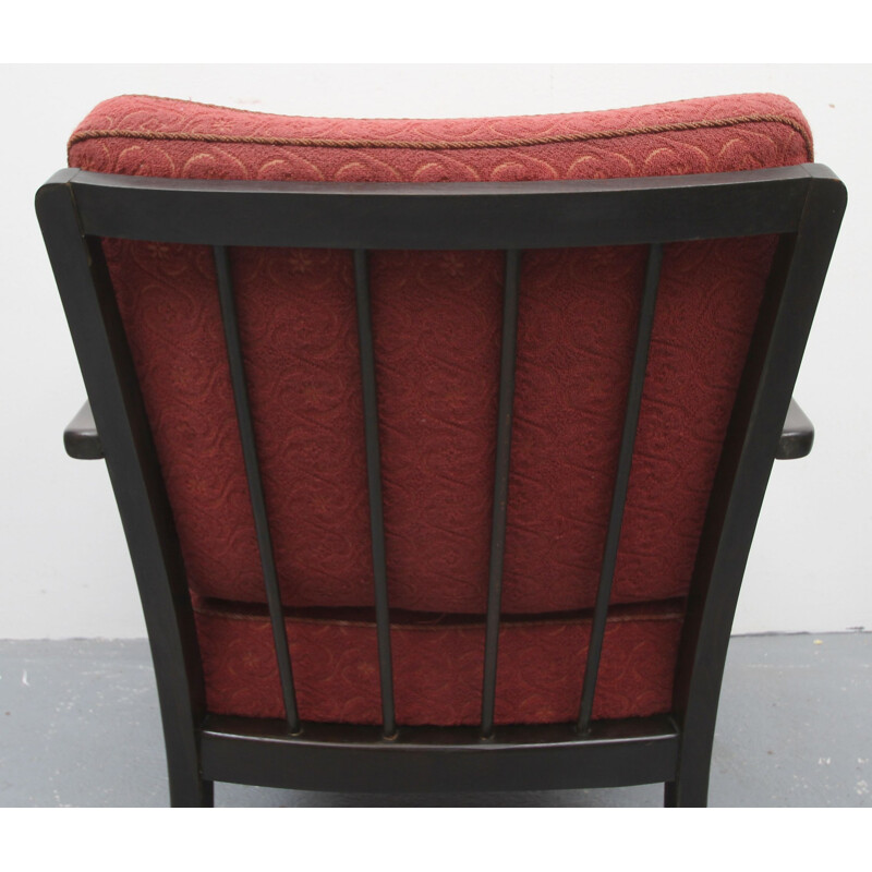 Vintage armchair in pale red