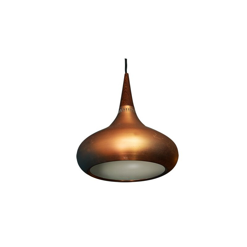 Vintage hanging lamp copper by Jo Hammerborg for Fog & Morup