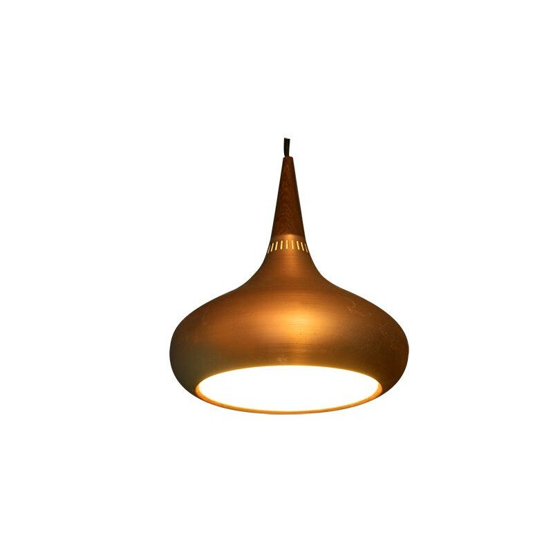 Vintage hanging lamp copper by Jo Hammerborg for Fog & Morup