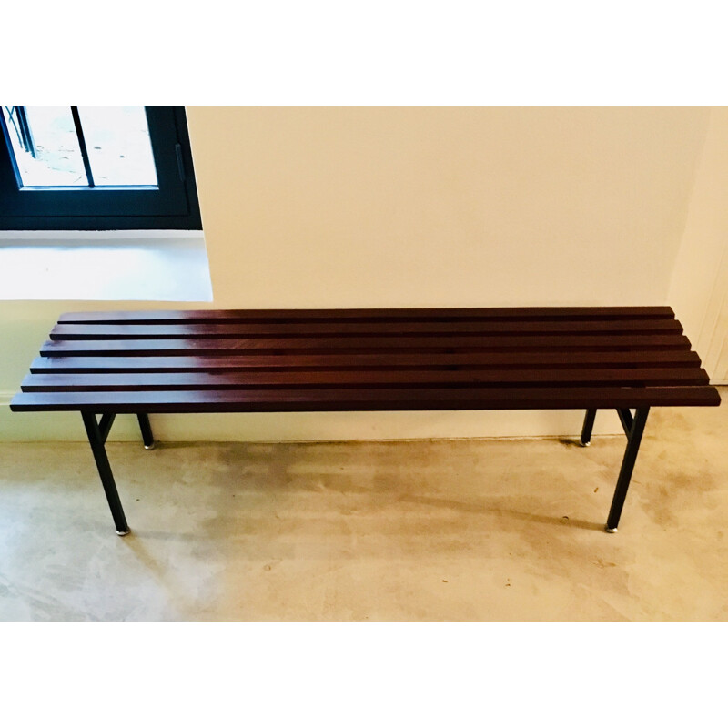 Vintage wood-slate bench