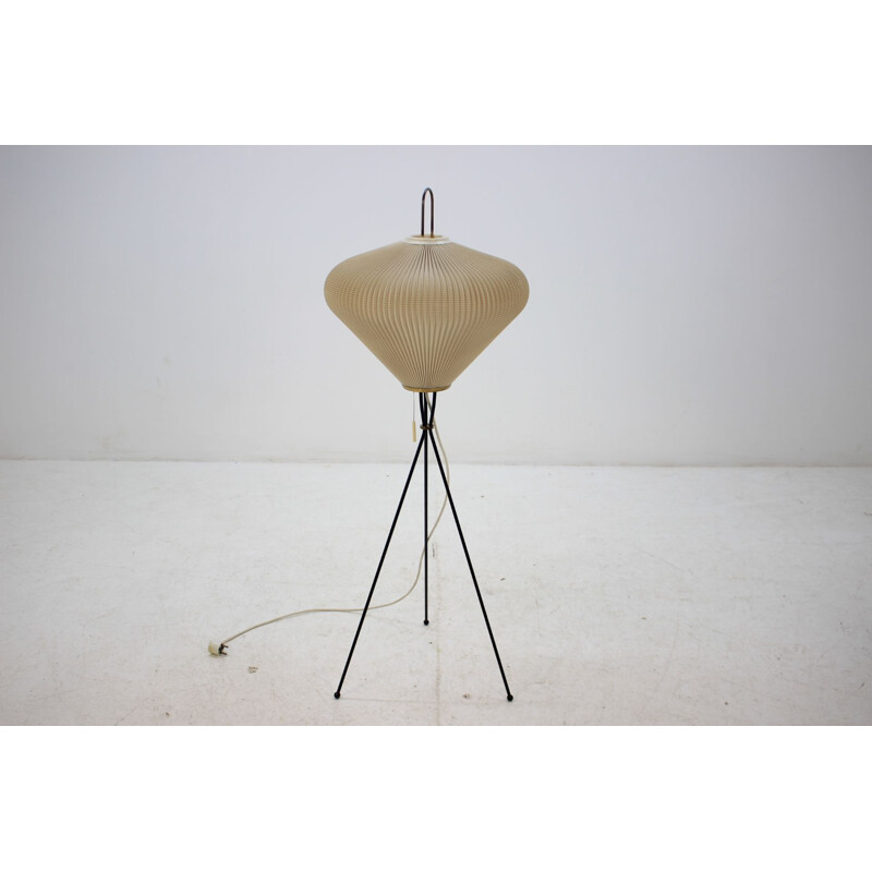 Vintage german floor lamp in fabric and metal 1960