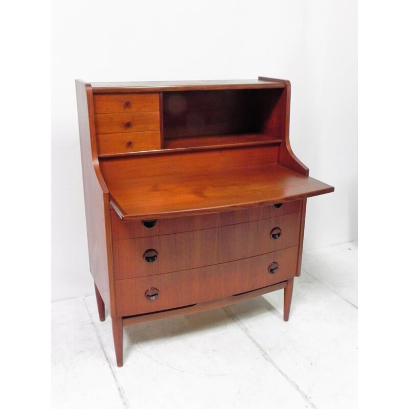 Vintage scandinavian teak writing desk 1960