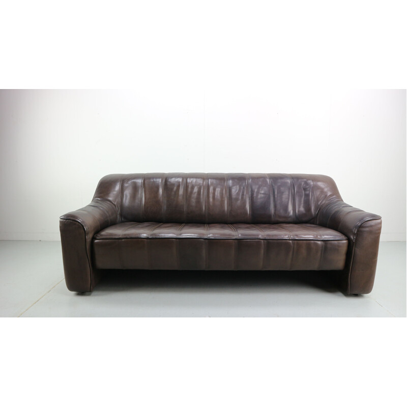 Vintage brown leather DS-44 sofa by De Sede 1970