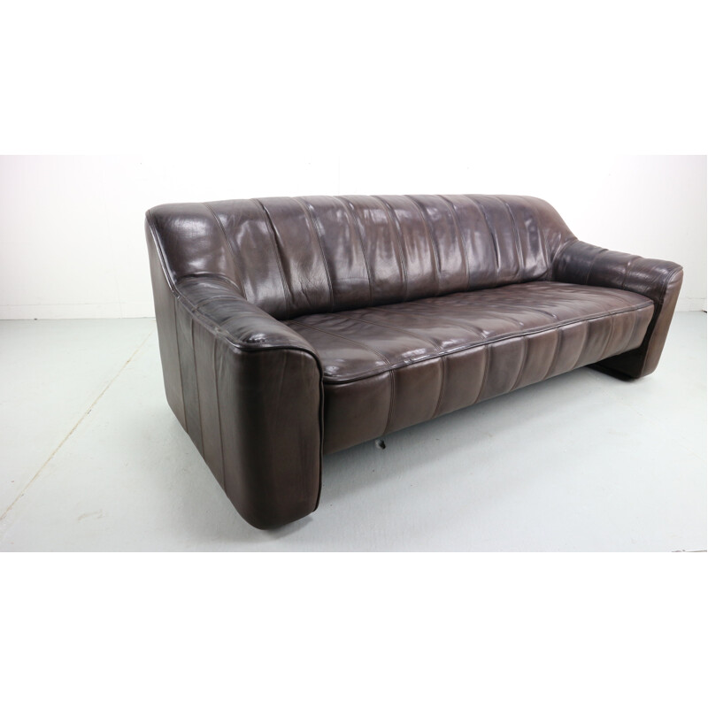 Vintage brown leather DS-44 sofa by De Sede 1970