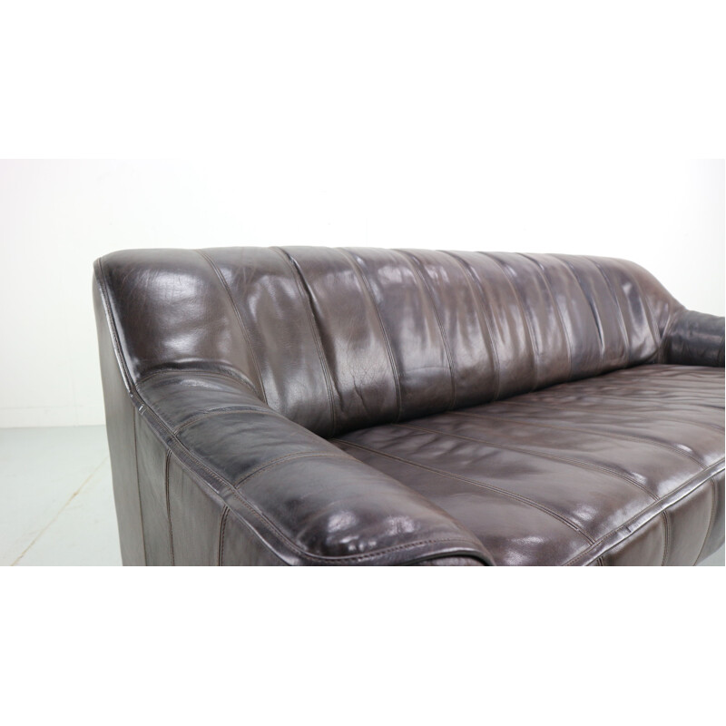 Vintage brown leather DS-44 sofa by De Sede 1970