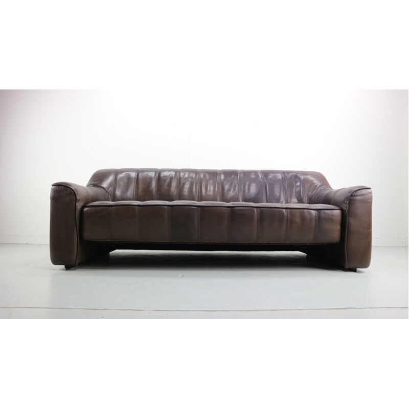 Vintage brown leather DS-44 sofa by De Sede 1970