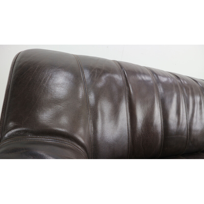 Vintage brown leather DS-44 sofa by De Sede 1970