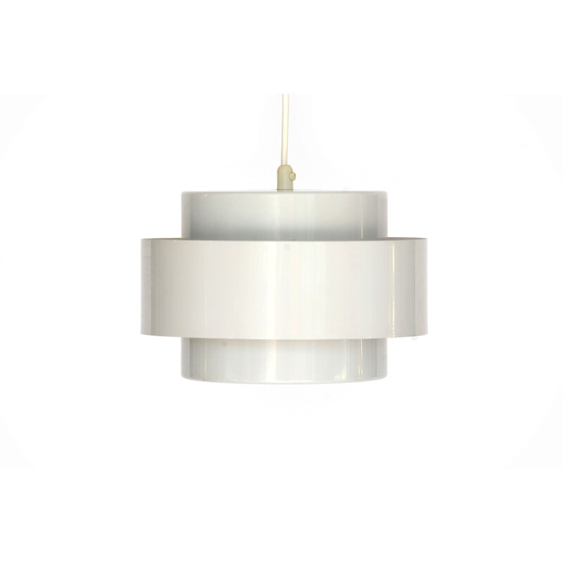 Vintage Juno pendant light in white metal by Hammerborg 1960