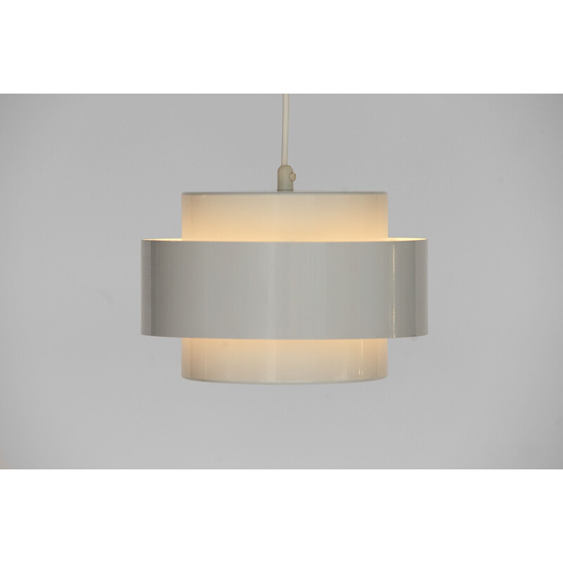 Vintage Juno pendant light in white metal by Hammerborg 1960