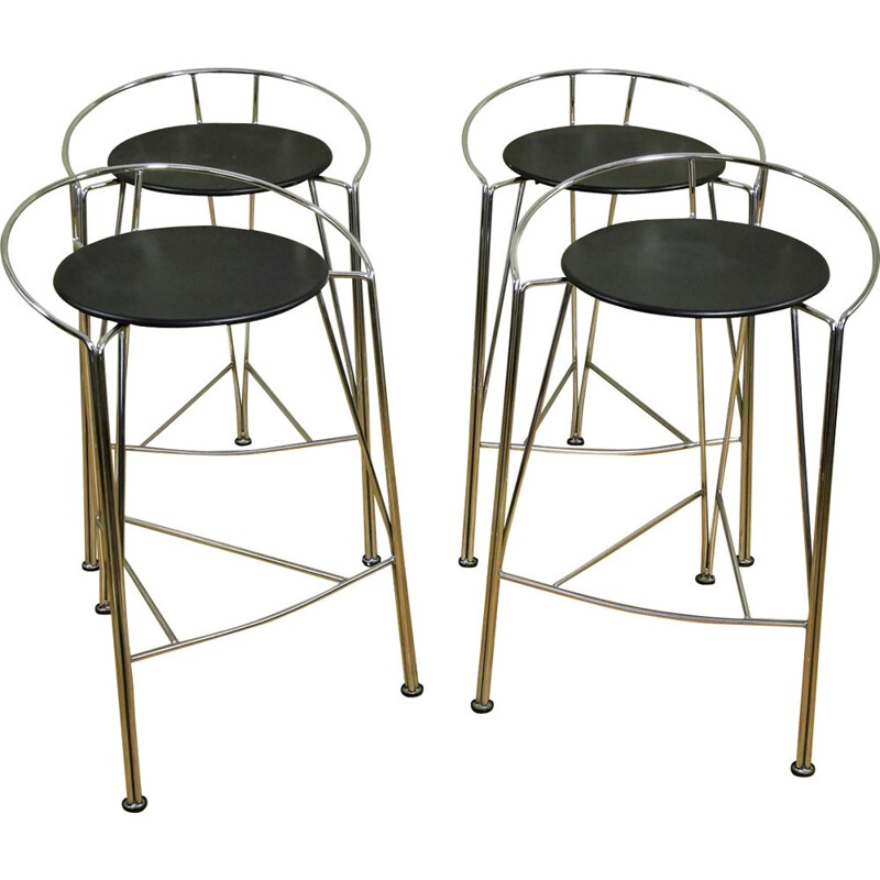 Suite de 4 tabourets vintage Fermob par Pascal Mourgue