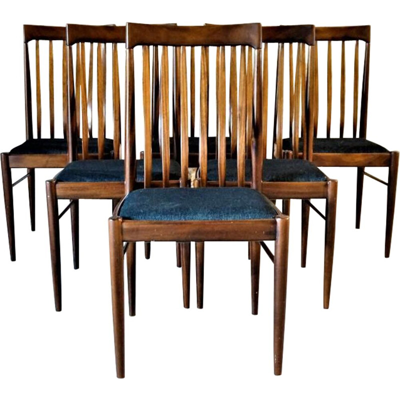 Set of 6 vintage Scandinavian chairs by H.W. Klein