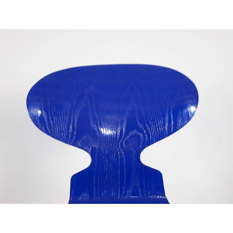 Set of 6 vintage blue Fourmi 3101 chairs for Fritz Hansen