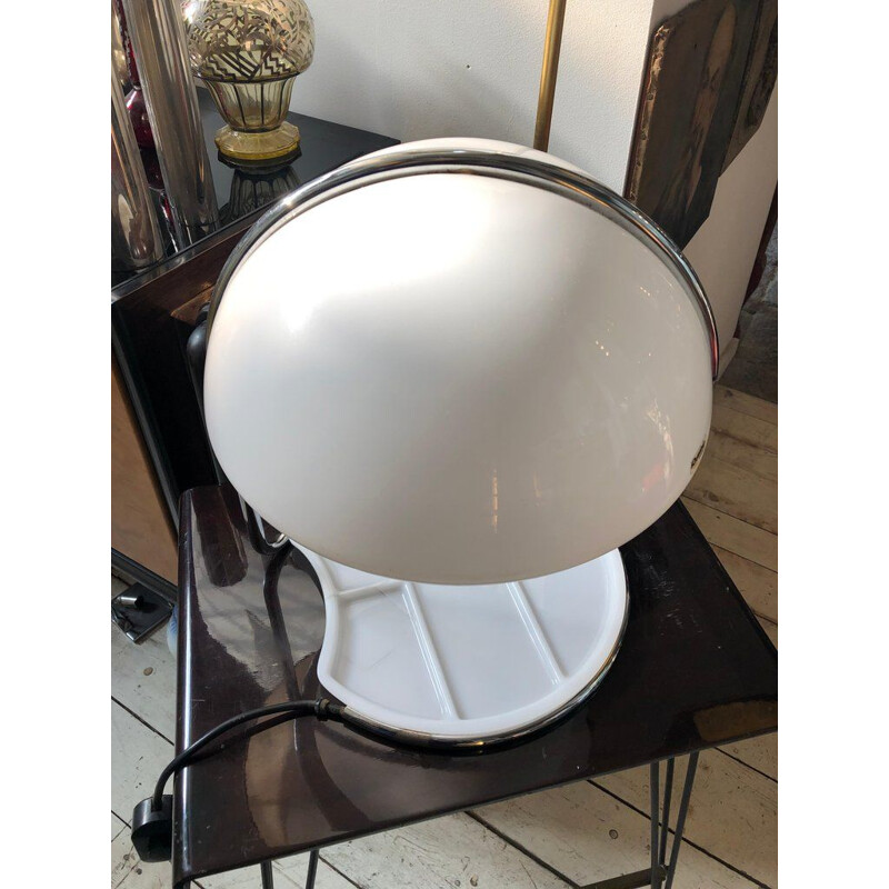 Vintage Space Age lamp for Harvey Guzzini in steel and plastic 1960