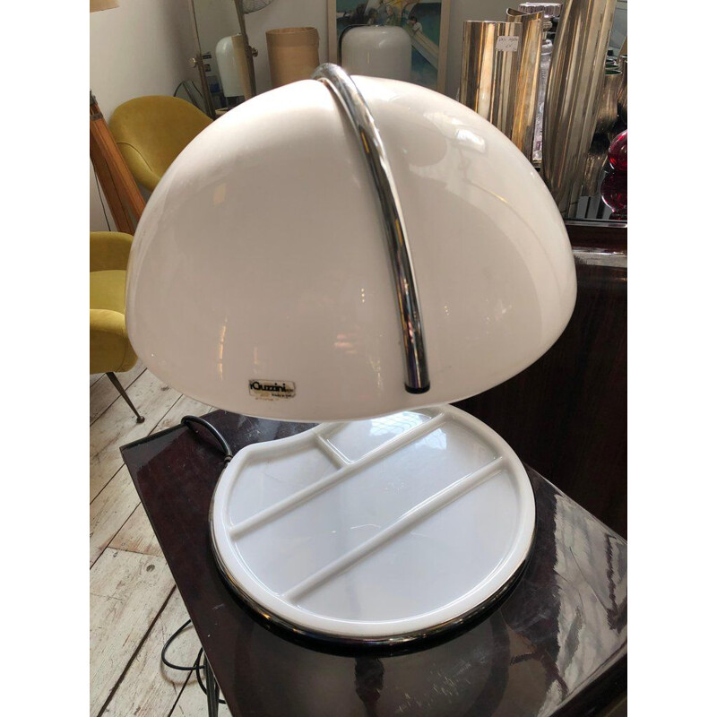 Vintage Space Age lamp for Harvey Guzzini in steel and plastic 1960