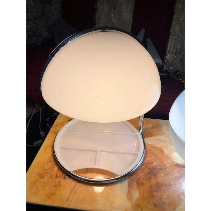 Vintage Space Age lamp for Harvey Guzzini in steel and plastic 1960