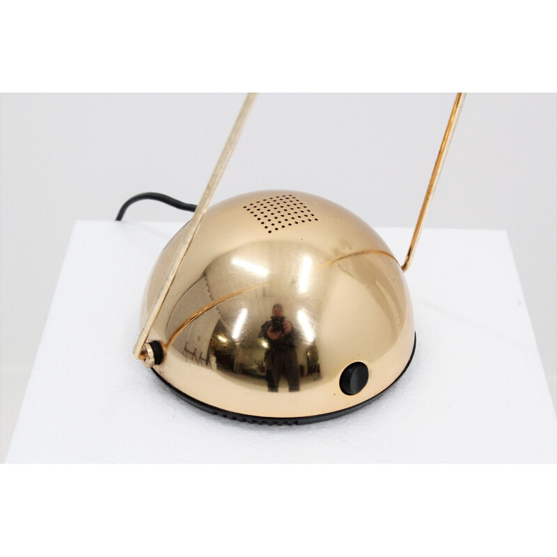 Vintage Meridiana lamp for Stefano Cevoli in brass and metal 1980