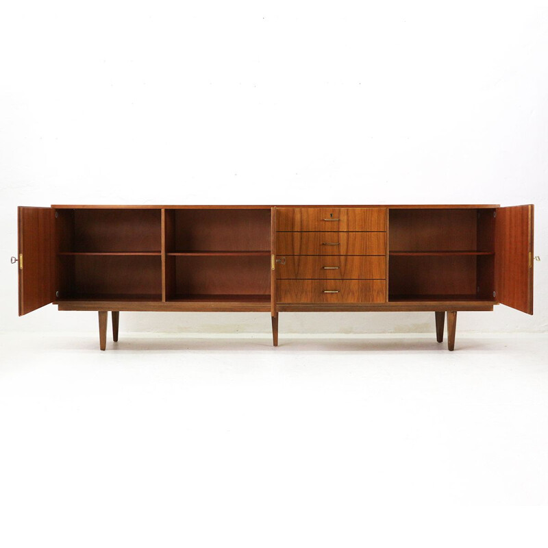 Vintage german walnut sideboard 1960