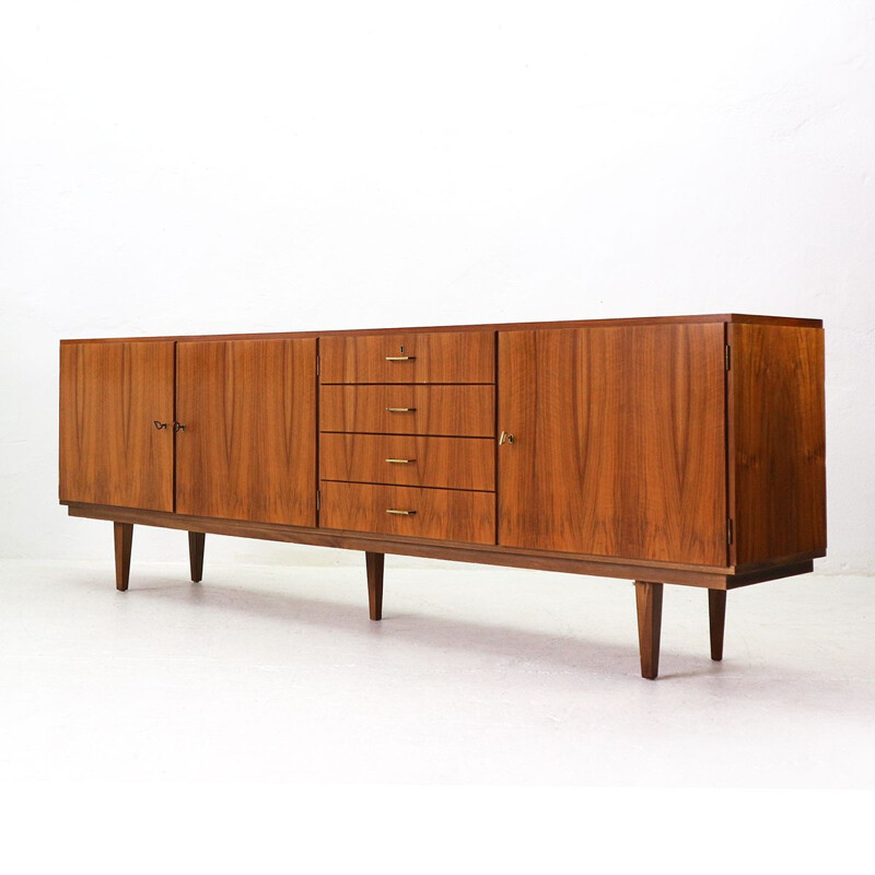 Vintage german walnut sideboard 1960