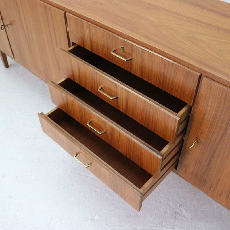 Vintage german walnut sideboard 1960