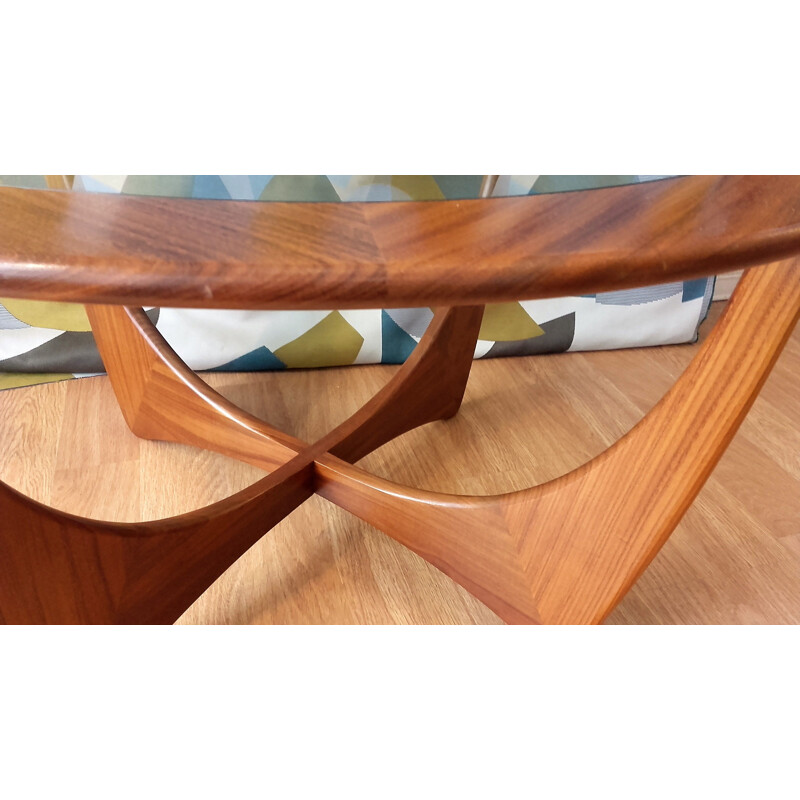 Vintage Astro scandinavian table for G-Plan  in teak and glass 1960