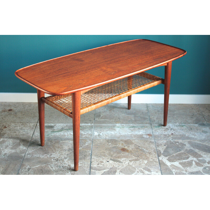 Scandinavian teak coffee table - 1950s