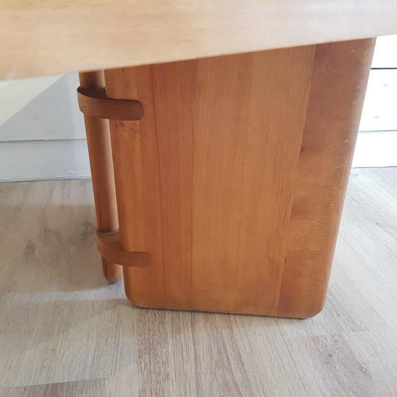 Vintage coffee table for Seltzer in elm and teak 1960