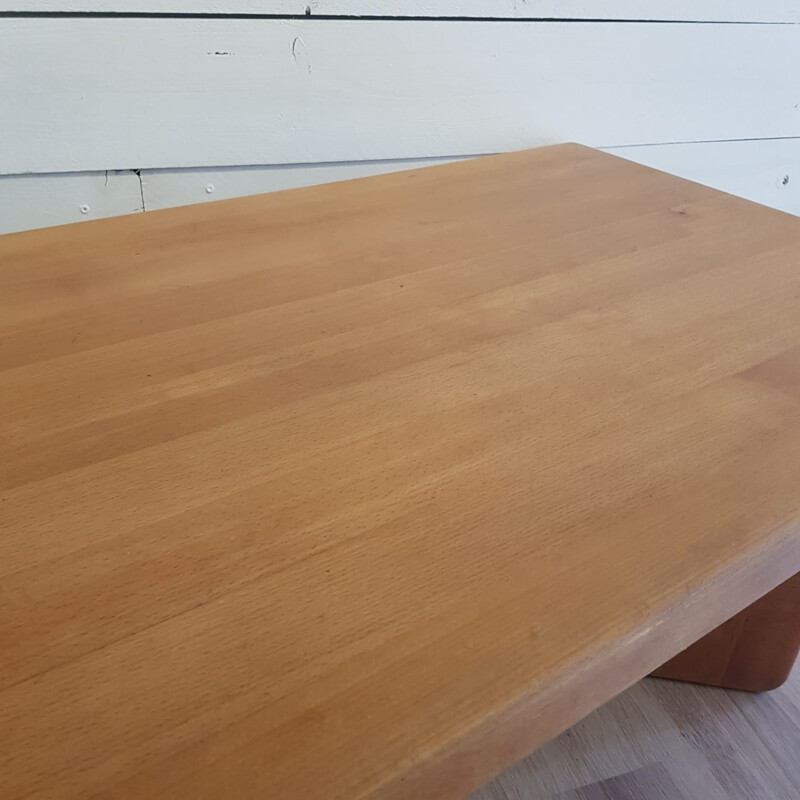 Vintage coffee table for Seltzer in elm and teak 1960