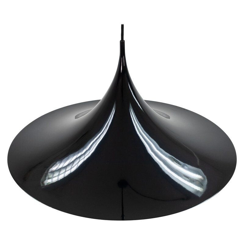 Vintage pendant lamp for Fog & Morup in black metal 1970