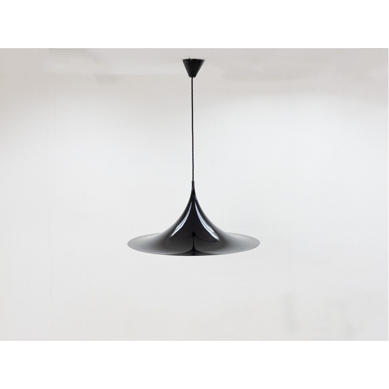 Vintage pendant lamp for Fog & Morup in black metal 1970