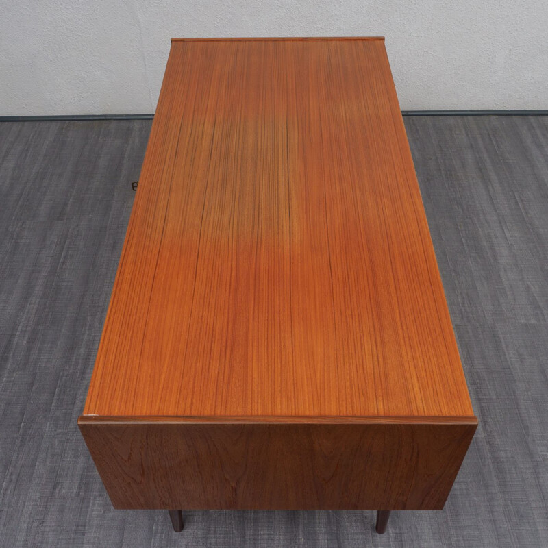 Vintage restored teak scandinavian desk 1960