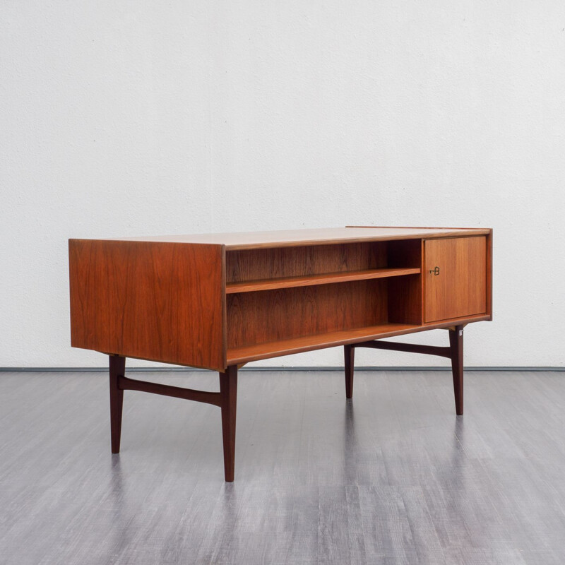 Vintage restored teak scandinavian desk 1960