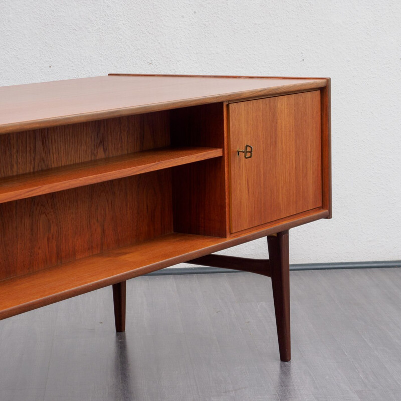 Vintage restored teak scandinavian desk 1960