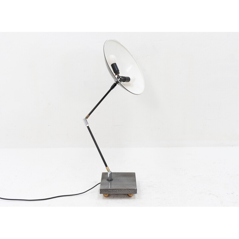 Vintage dutch metal desk lamp 1960