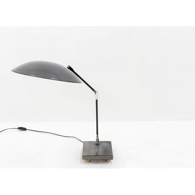 Vintage dutch metal desk lamp 1960