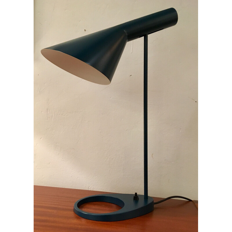 Vintage AJ lamp for Poulsen in blue oil metal 1960
