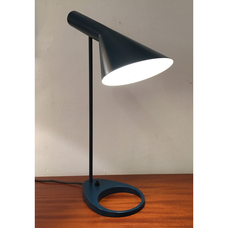 Lampe vintage AJ pour Poulsen en métal bleu pétrole 1960