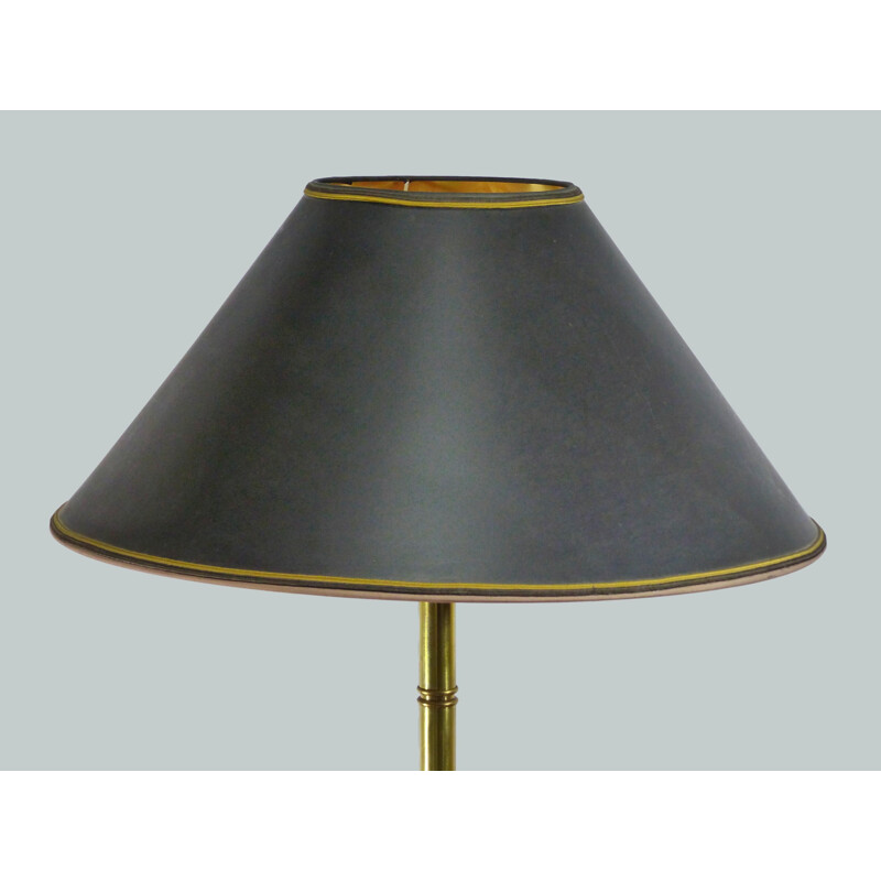 Vintage tripod table lamp in golden brass 1960
