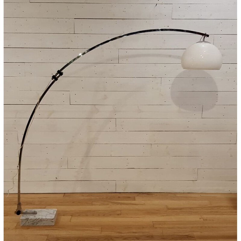 Reggiani Arc floor lamp with base in marble 1970