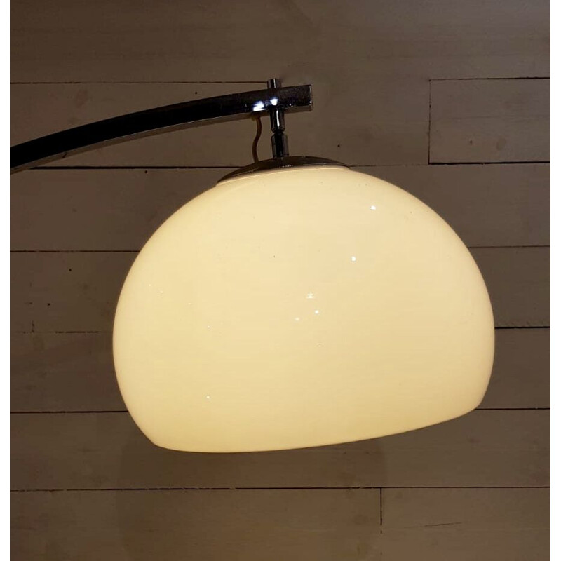 Lampadaire Arc Reggiani avec base en marbre 1970