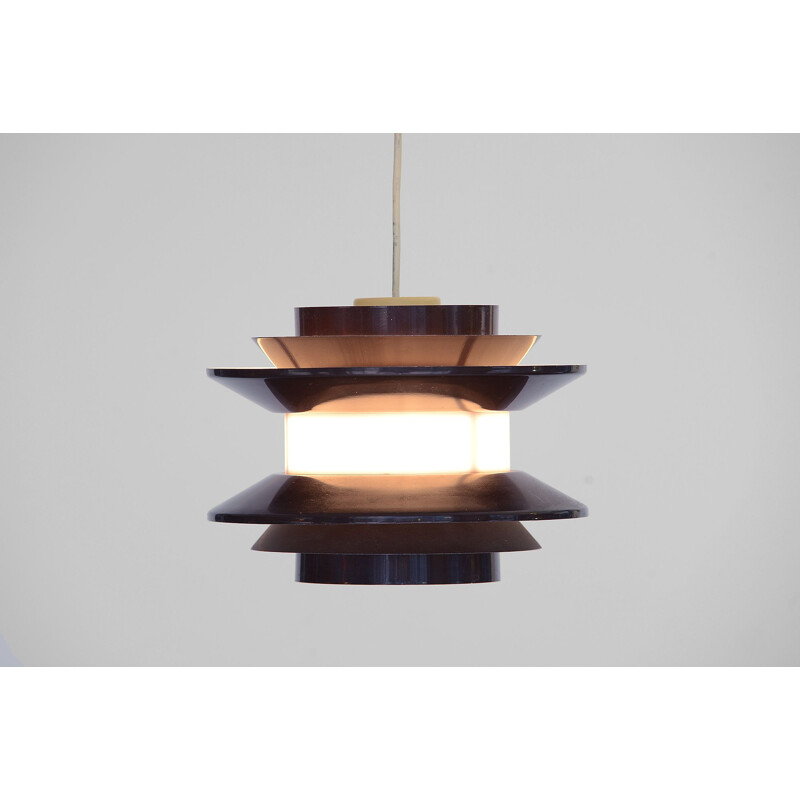 Brown pendant light "Trava" by Carl-Thores, Sweden