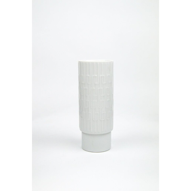 Geometrical glass vase by Jaeger & Co, Bavaria