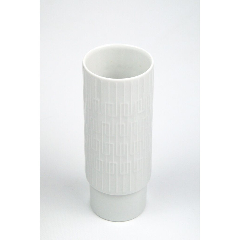 Vase en verre géométrique par Jaeger & Co, Bavière