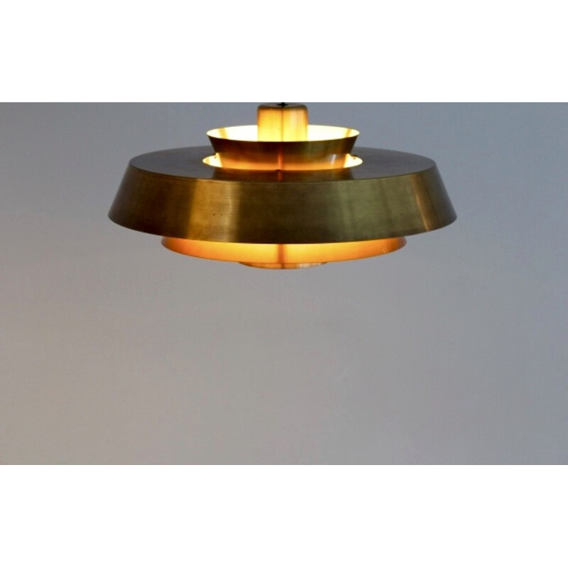 Nova hanging lamp in solid brass, Jo HAMMERBORG - 1960s
