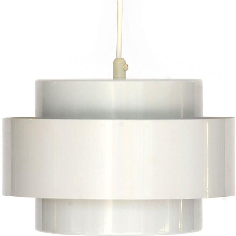 Vintage Juno pendant light in white metal by Hammerborg 1960