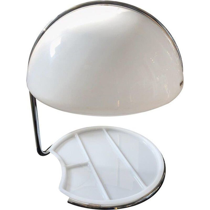 Vintage Space Age lamp for Harvey Guzzini in steel and plastic 1960