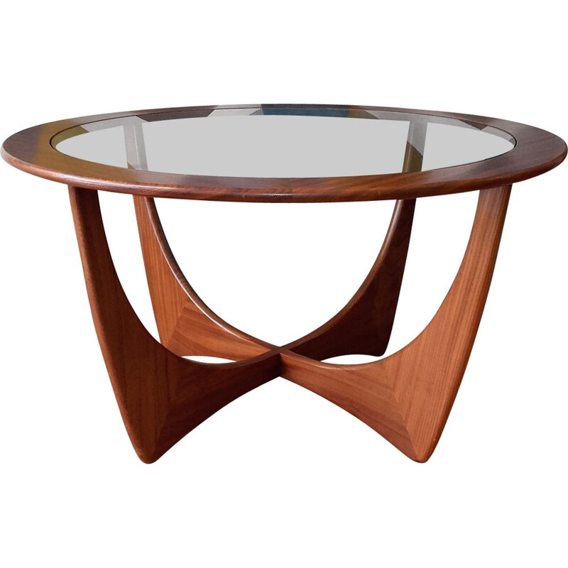 Vintage Astro scandinavian table for G-Plan  in teak and glass 1960