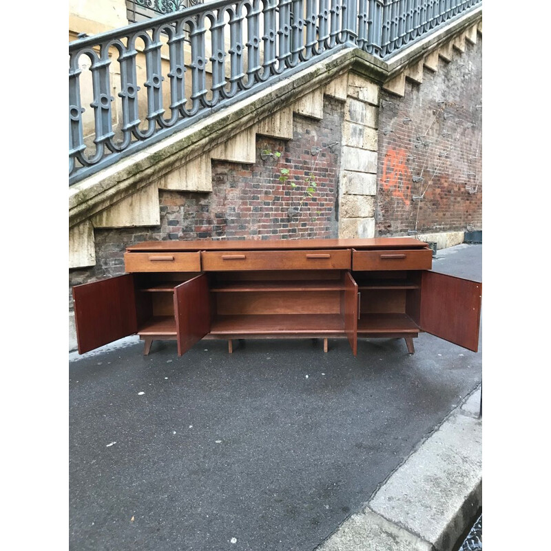 French vintage sideboard in wood 1940