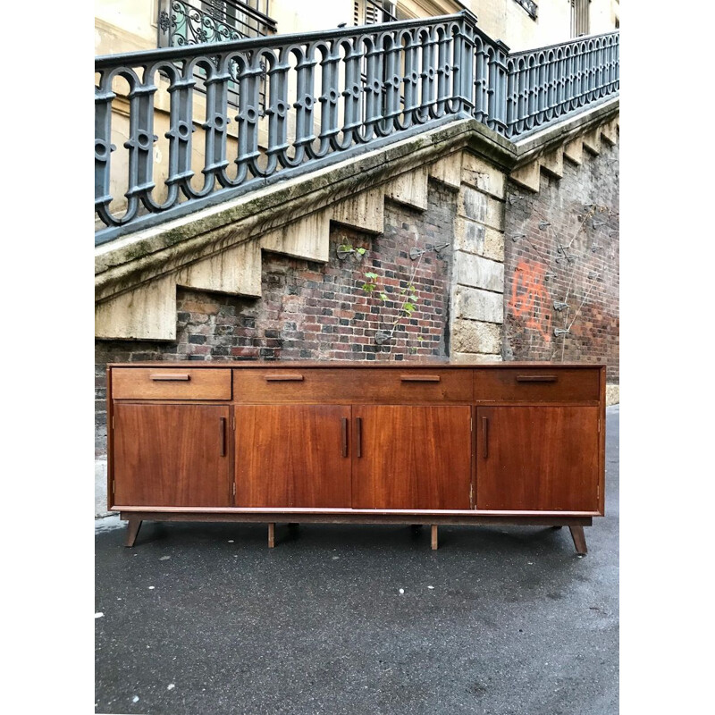 French vintage sideboard in wood 1940