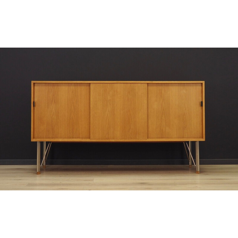 Vintage danish sideboard in ashwood and metal 1960