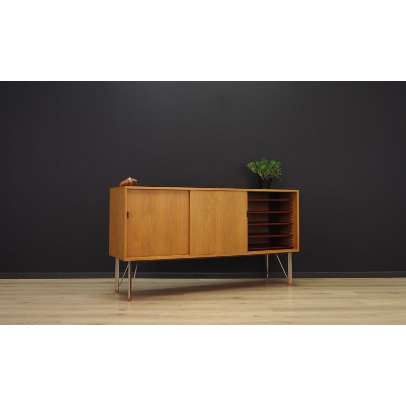 Vintage danish sideboard in ashwood and metal 1960